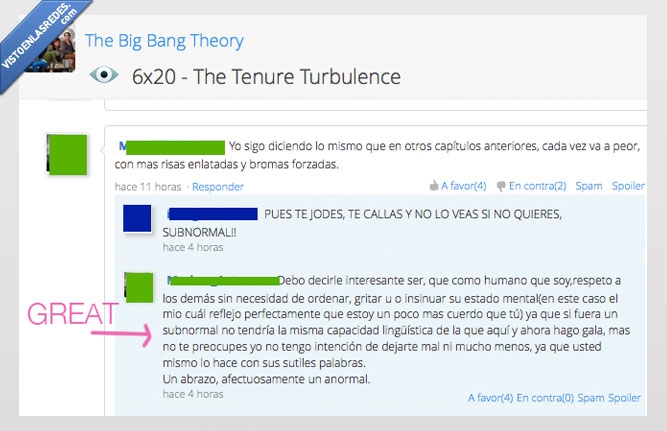big bang teoria,educacion,chico,respeto,subnormal