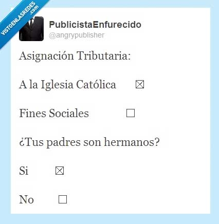 declaración,renta,hacienda,opción,fines sociales,iglesia católica,casilla,padres,hermanos,incesto