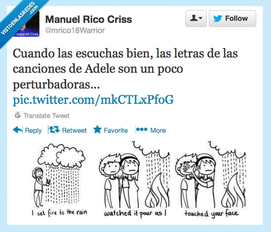 adbsurdo,Adele,set fire to the rain,fuego,lluvia,pertubadoras,miedo