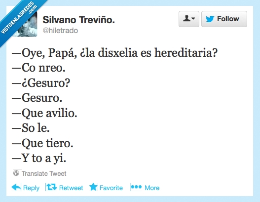 dislexia,enfermedad,hereditaria,papa,hijo,twitter