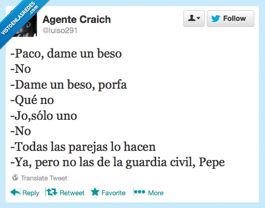 pareja,beso,guardia civil,pepe,twitter