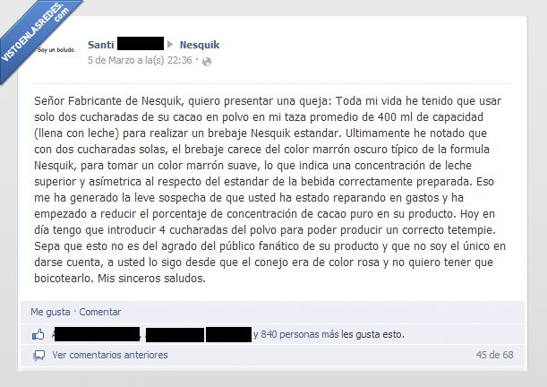 nesquik,mensaje,facebook