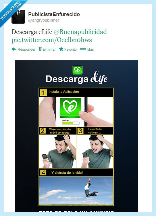 anuncio,adicción,móvil,descarga,aplicación,eLife,vida sana