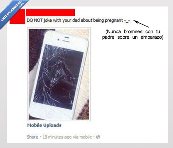 movil,padre,broma,romper,iphone