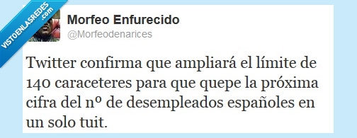 6 millones,paro,140 caracteres,twitter,noticias