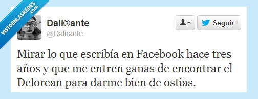 pasado,Delorean,Dalirante,muro,Facebook