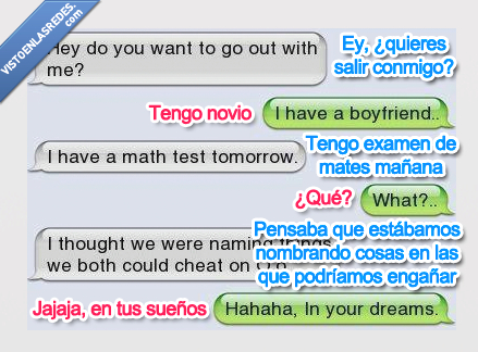 examen,matematicas,engañar,cheat,ligar,pedir para salir