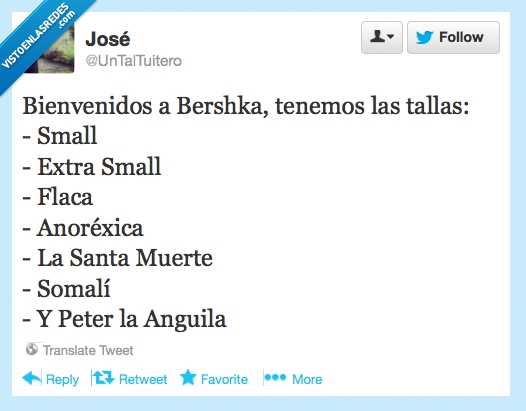 delgadas,peter la anguila,anorexicas,bershka,flacas,tallas