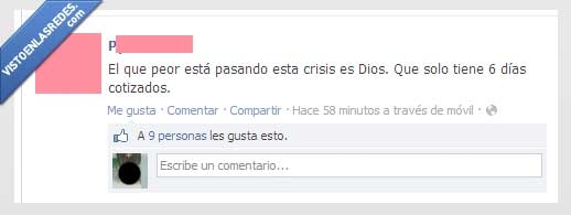 crisis,Dios,6 dias,trabajar,cotizar