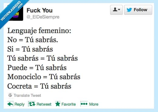 Chicas,lenguaje,femenino,mujeres,tú sabrás,palabras,twitter
