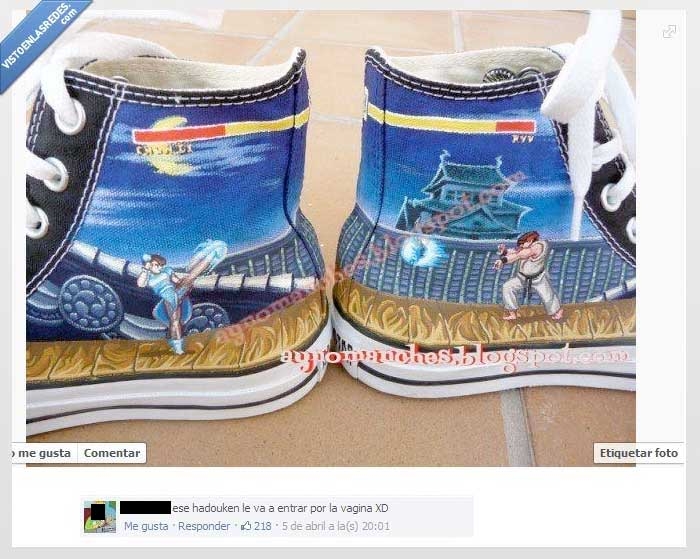 hadouken,chun li,converse,foto,zapatillas,street fighter,facebook