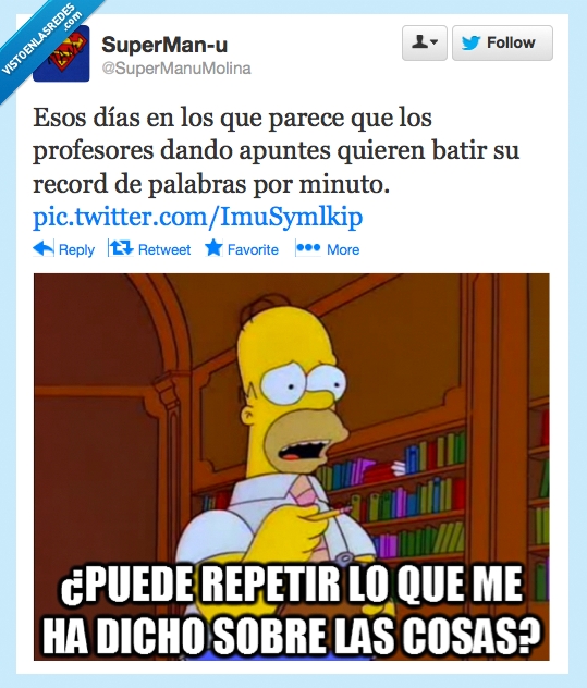 palabras por minuto,profesores,burns,smithers,homer,los simpsons,apuntes
