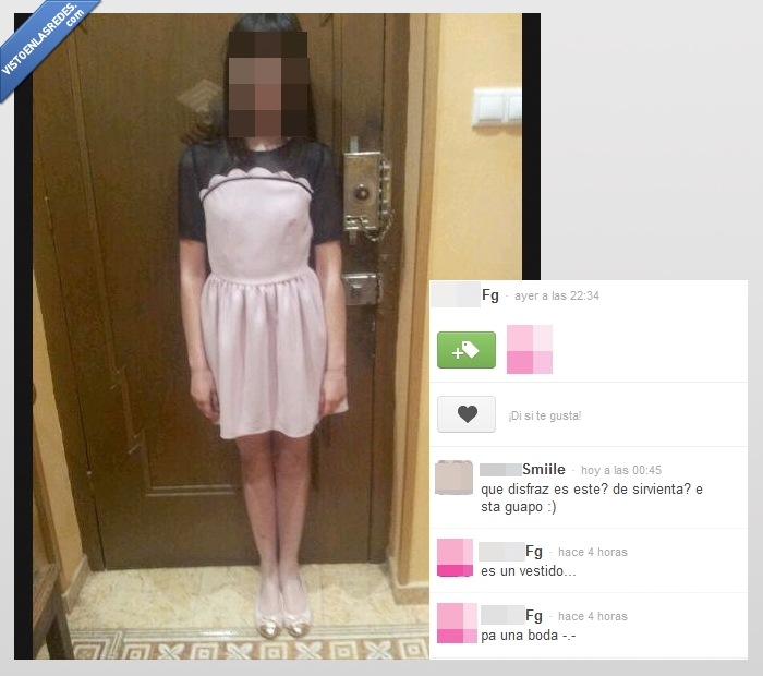 fail,feo,horroroso,sirvienta,vestido