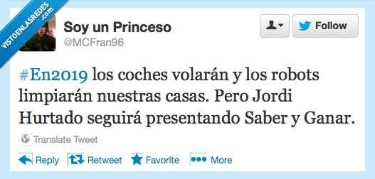 futuro,Jordi Hurtado,inomrtalidad,2019,saber y ganar,coches voladores