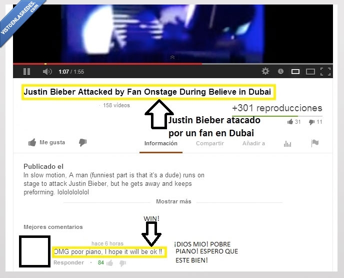 justin bieber,ataque,piano,bien,troll,escenario