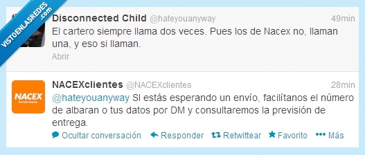 nacex,pica,espera,queja,contestación