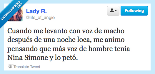 nina simone,animo,loca,noche,macho,voz,levanto