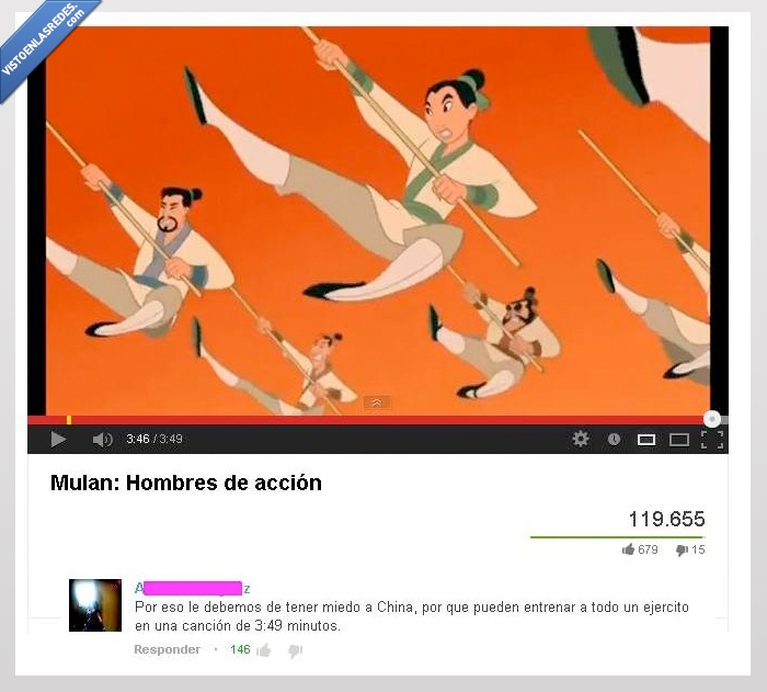 cancion,tiempo,china,entrenar,mulan,ejercito,youtube