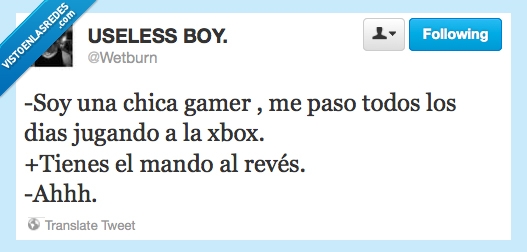 twitter,mando al reves,wetburn,chica gamer,moda