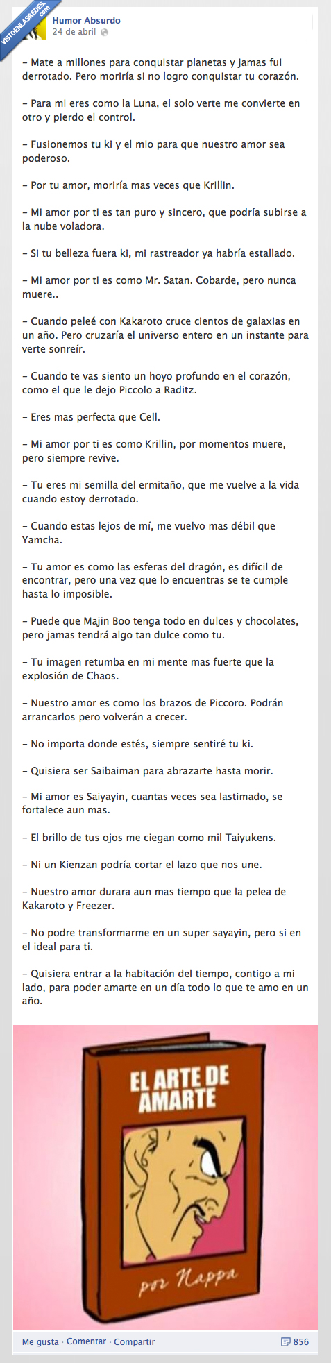 amarte,arte,nappa,piropo,dragon ball,bola de dragon