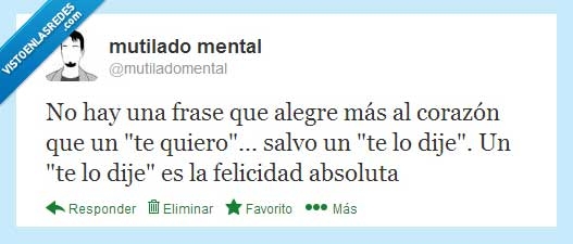 te lo dije,querer,amor,tener la razón,frase