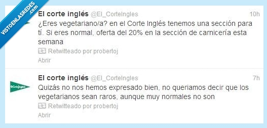 vegetarianos,fail,cagada,raros,Corte Ingles