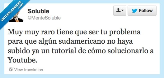 muy,tiene,raro,problema,sudamericano,tutorial,solucionarlo,Youtube