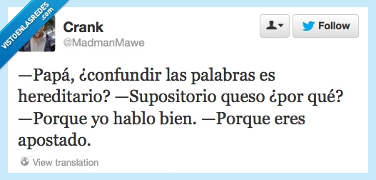 hereditario,confundir,palabra,adoptado,hijo,error,supositorio