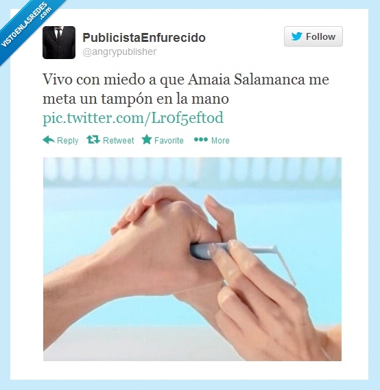 piscina,miedo,mano,amaia salamanca,tampax,anuncio