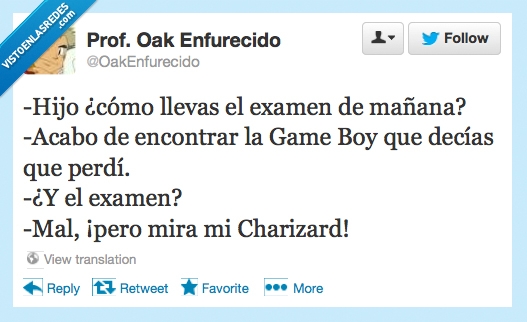 @oakenfurecido,oak,estudiar,examen,charizard,madre,pokemon,game boy,niño