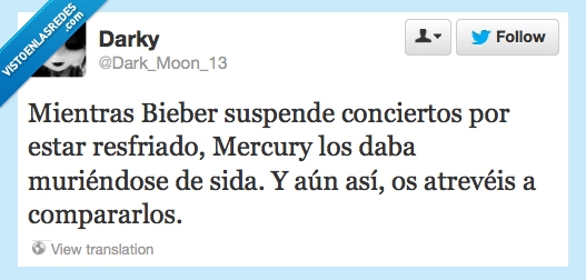 cancela,Bieber,mercury,resfriado,sida,Rey,concierto