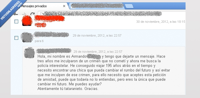 tataranieto,peticion,amistad,ayuda,armando,tuenti,viajar en el tiempo,195 años