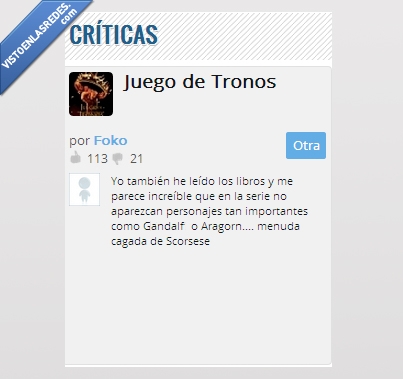 Series.ly,Aragorn,Juego de Tronos,Game of Thrones,critica,Gandalf