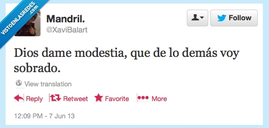 dame,dios,sobrado,modestia