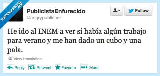 INEM,trabajo,verano,cubo,pala,playa,crisis