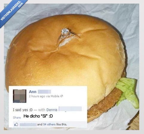 mcdonalds,matrimonio,pedir,anillo,comer,hamburguesa
