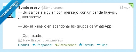 Whatsapp,trabajo,líder,abandonar,conversacion,primero