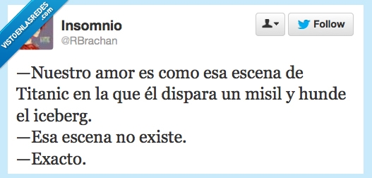 Titanic,misil,iceberg,indirecta,amor,escena