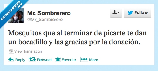 Mosquitos,Verano,Donante de Sangre,Bocadillo. dar