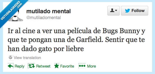 garfield,gato,liebre,engañar,película