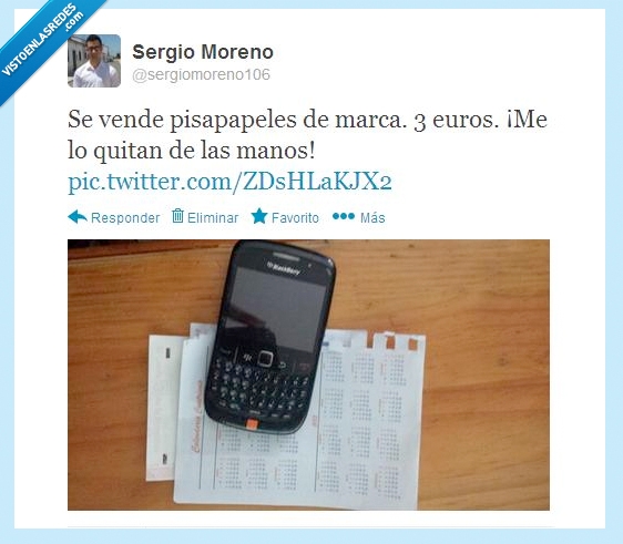 piedra,inutil,Blackberry,movil,pisapapeles