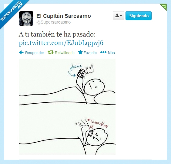 hostia,golpe,movil,encima,noche,caer,cama,cara