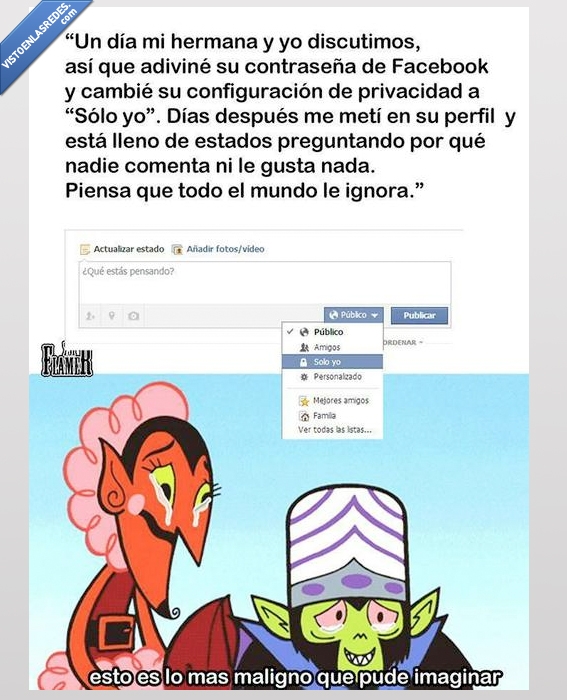 solo yo,troll,broma,ignorar,ganas de llorar,hermanos,publicacion