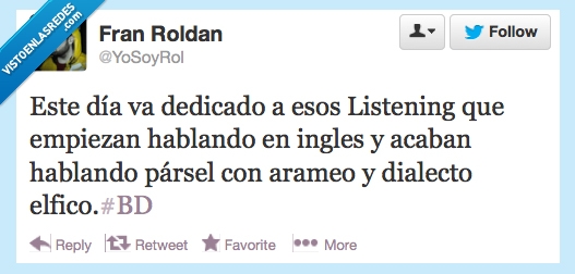 Listening,y asi va la cosa,arameo,Ingles,idioma,inventado
