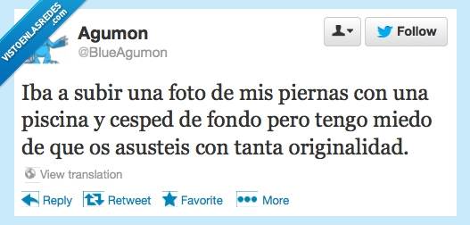 foto,piernas,piscina,cesped,miedo,asusteis,originalidad,pesadas