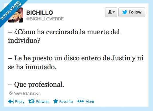 justin bieber,muerto,cd,entero,escuchar,inmutado,forense