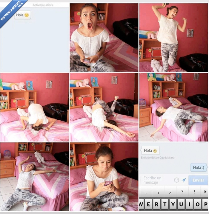 Raro,Chicas,Mensaje,WhatsApp,esperar