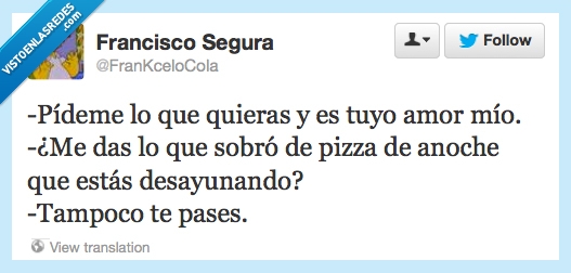 desayunando,ayer,trozo,ultimo,Pizza,compartir,no te pases