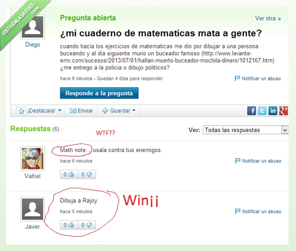 rajoy,math note,muerte,death note,matematicas,tonta,pregunta,Yahoo