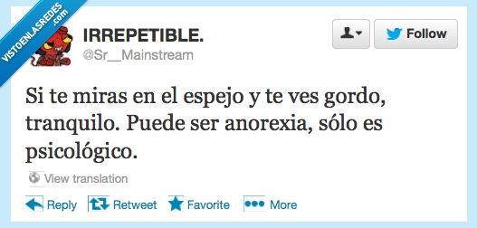 anorexia,espejo,psicologico,trastorno,Twitter,gordo